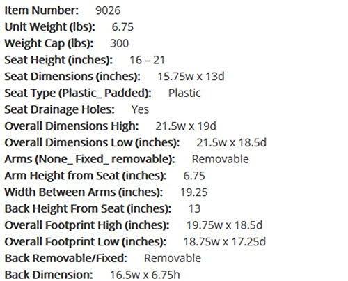 Deluxe Bath Seat with Back & Arms B615