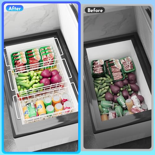 17.5 Inch Metal Wire Freezer Bins - 2Pack I7584