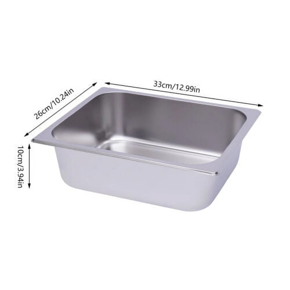 6Pcs 1/2 Size 4" Deep Silver Stainless Steel Steam Table Pans E883