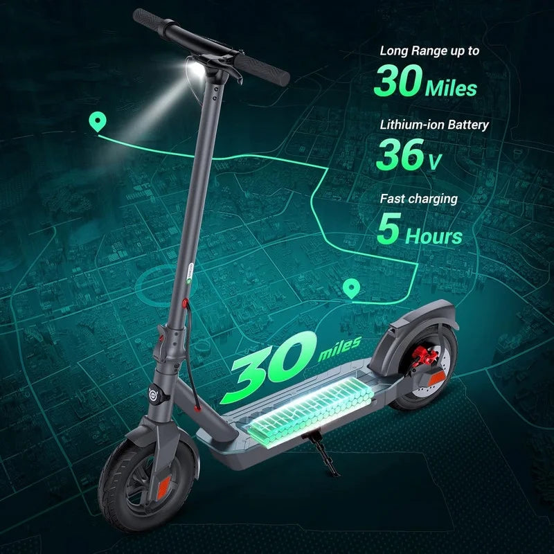 Electric Scooter with 500W Motor, 8.5 Solid Tires, 15 Miles Range B574