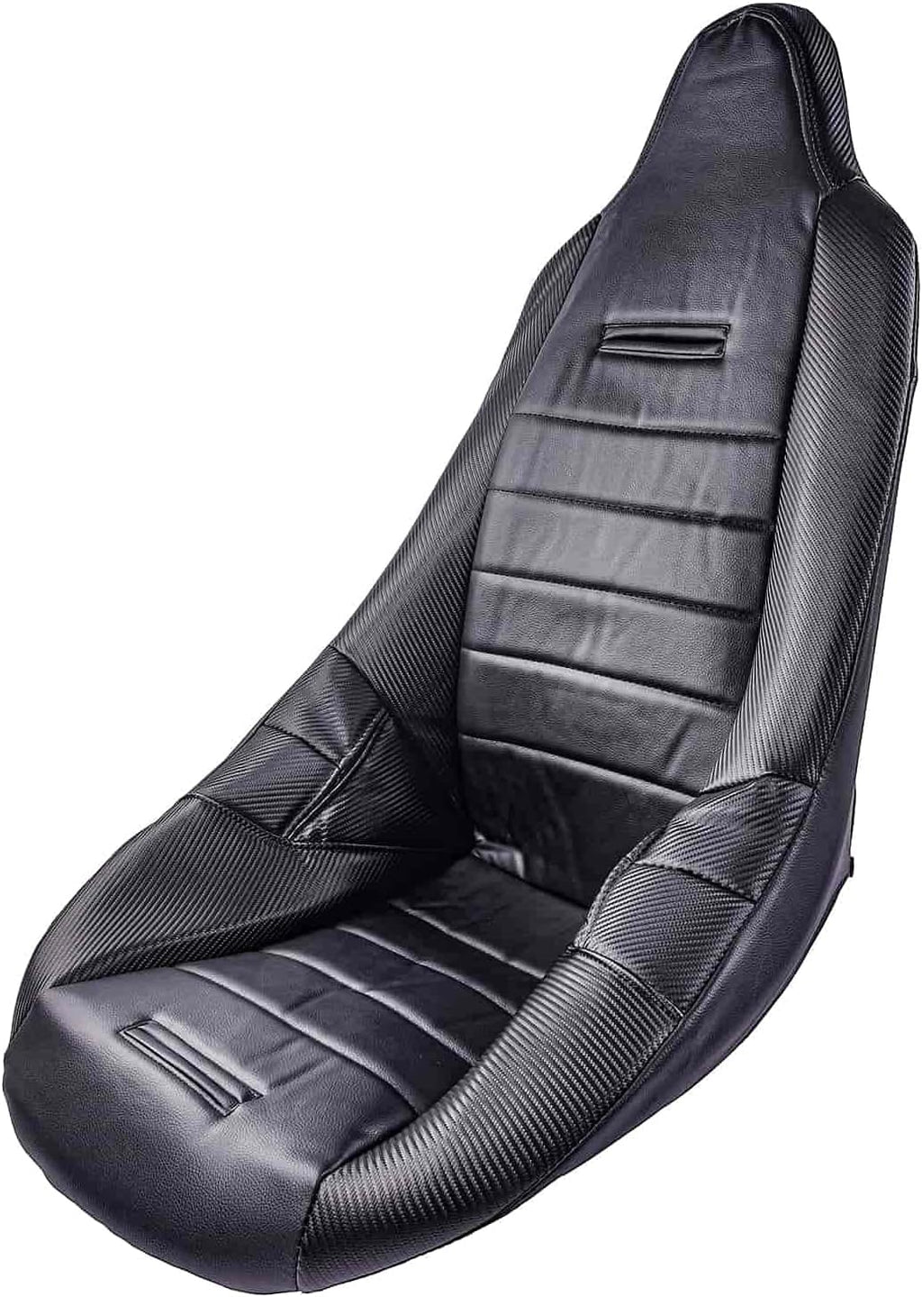 Black Faux Carbon Fiber Trim Seat Cover K57198