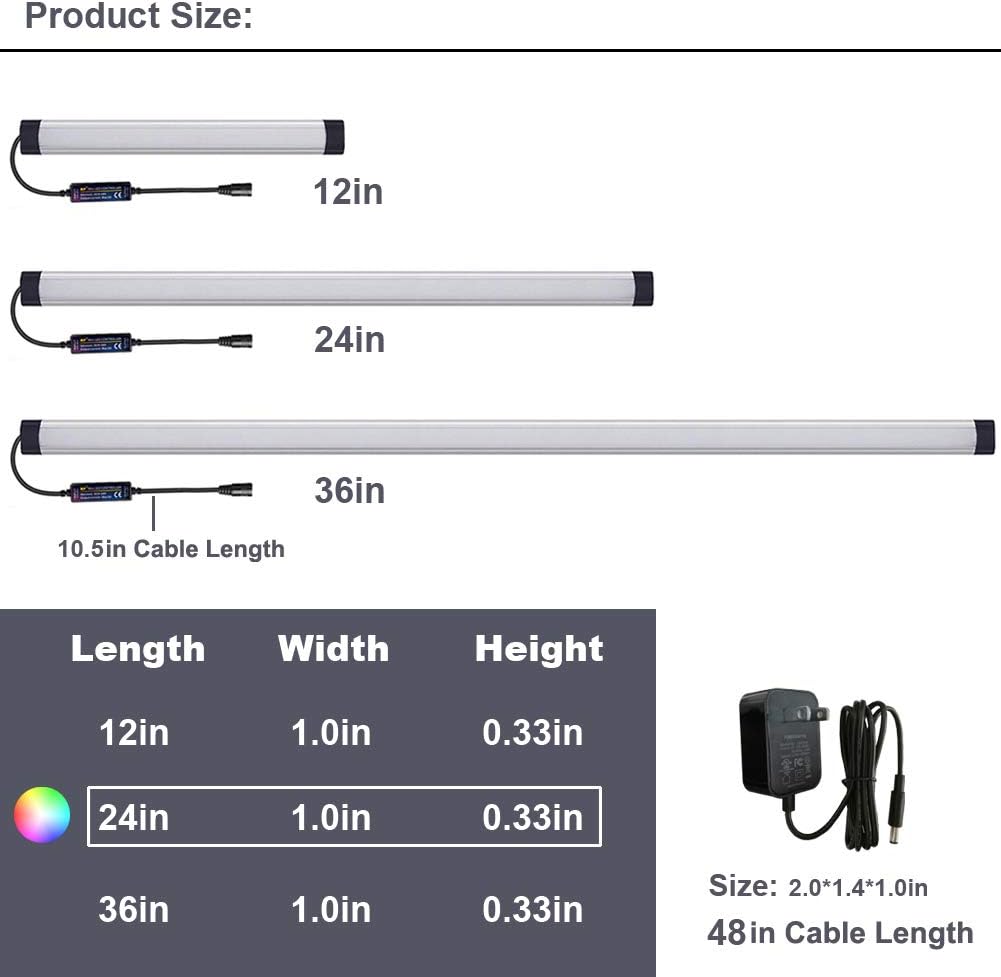 Dimmable RGB LED Light Bar (24 Inch) V4266