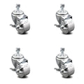 Semi Steel Swivel Caster Set of 4 with 10mm Stem I929694