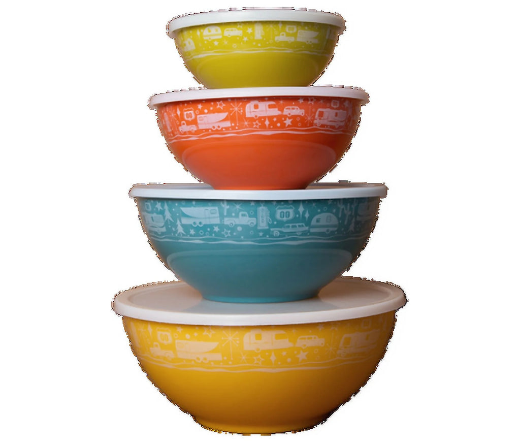 Set of 4 Nesting Camping Food Bowls K5427