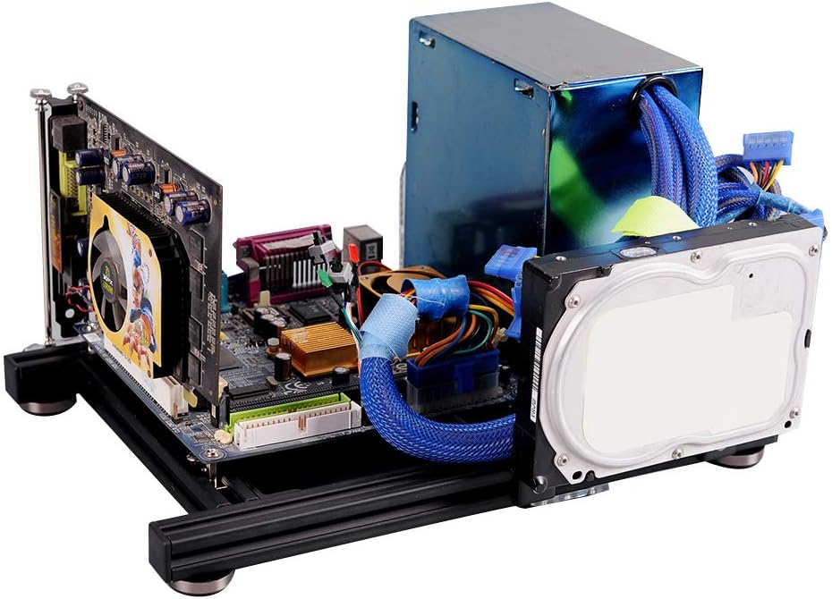 Black Aluminum Open Air Computer Test Bench Case A996