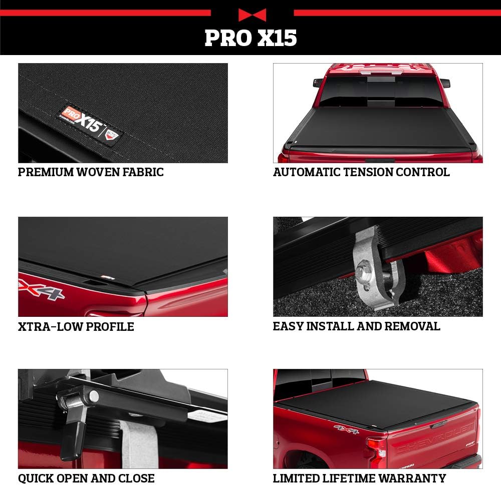 TruXedo Pro X15 Soft Roll Up Truck Bed Tonneau Cover T881317