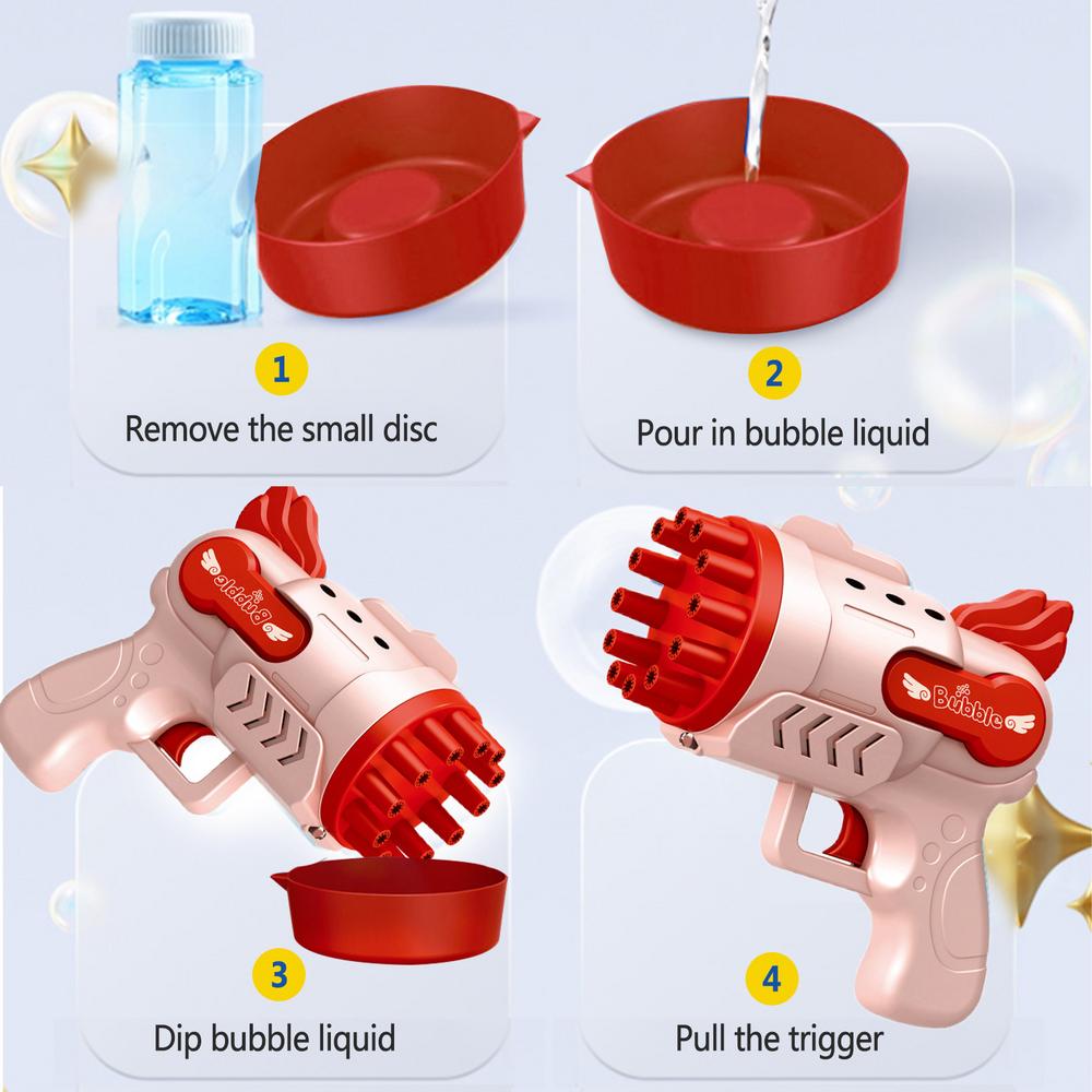 Automatic Bubble Blaster Toy with Cooling Fan & Solutions Batteries Operated T261