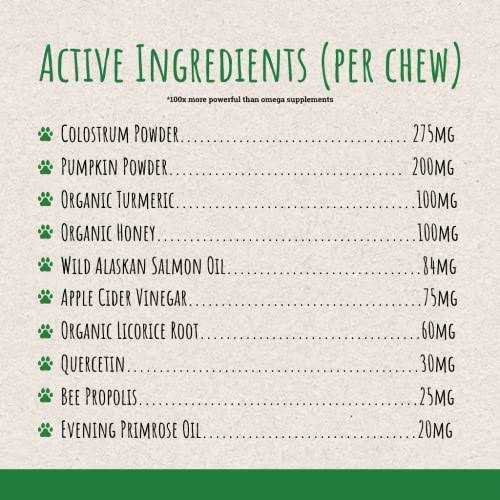 Itch & Allergy Chew Supplement for Dogs with Alaskan Salmon Fish Oil X578759