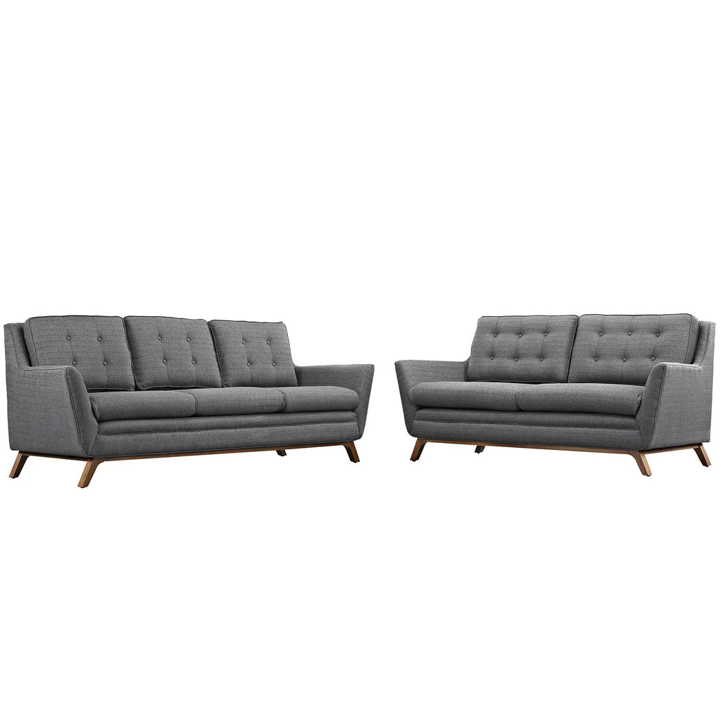 Grey Fabric Sofa Set of Two P899219