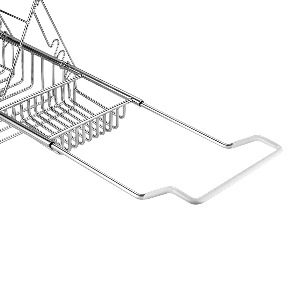 Stainless Steel Bathtub Caddy Tray with Extending Sides C2240