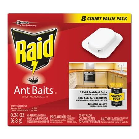 Raid Ant Baits 0.24 oz 8/Box 12 Boxes/Carton U39004