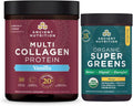 Organic Supergreens Powder Mango 25 Servings + Multi Collagen Protein Powder Vanilla 60 Servings W1077