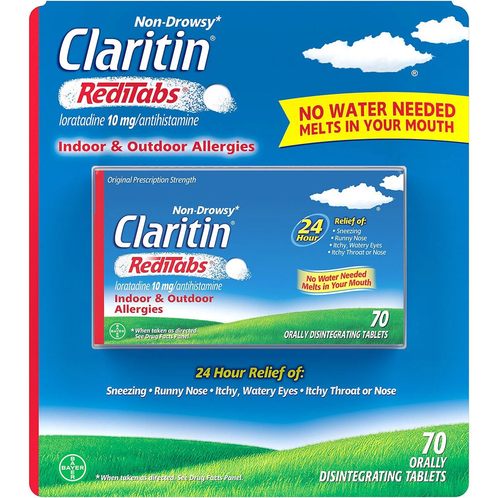 Loratadine 10 mg 24-Hour Non-Drowsy Allergy Antihistamine RediTabs I398155
