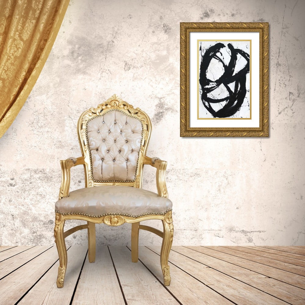 Gold Ornate Wood Framed Art Print H994