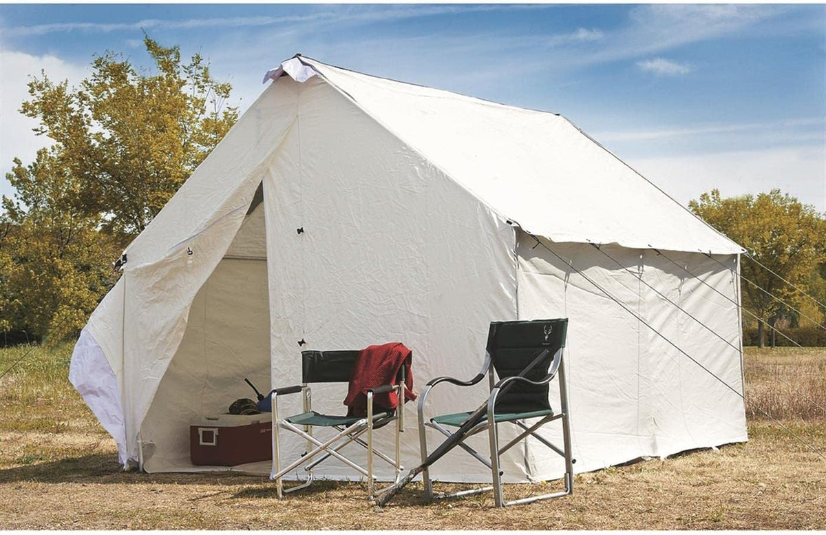 10x12' Canvas Wall Tent with Frame Z6923