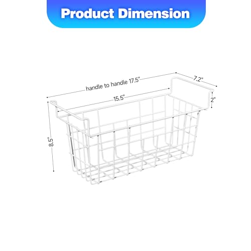 17.5 Inch Metal Wire Freezer Bins - 2Pack I7584