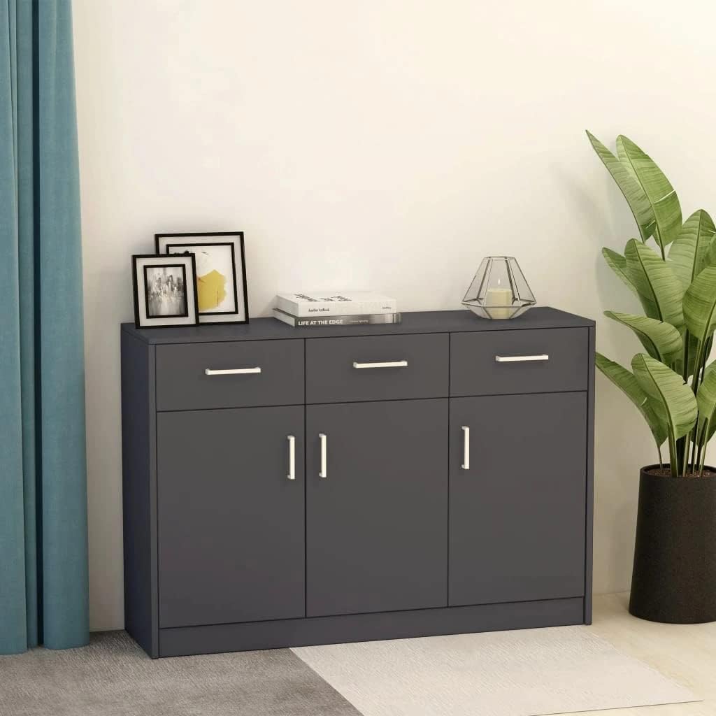 Black Chipboard Sideboard A350