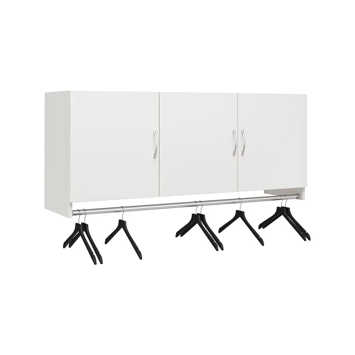 White 3 Door Wall Cabinet with Hanging Rod I1820