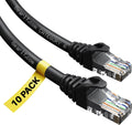 Black Cat6 Ethernet Patch Cable 20-Pack 7 Feet Y8953