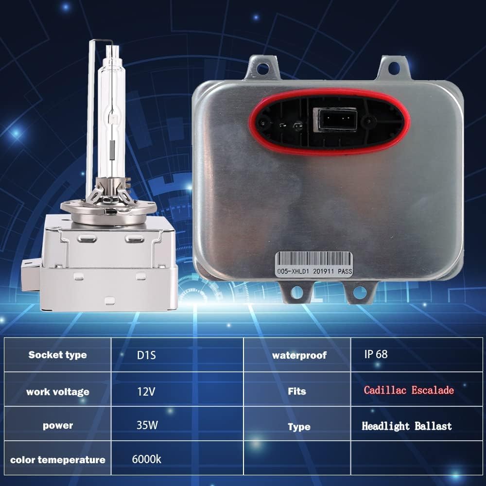 Xenon HID Ballast Headlight Control Unit with Igniter and D1S Bulb Replacement, Pack of 2 I63729