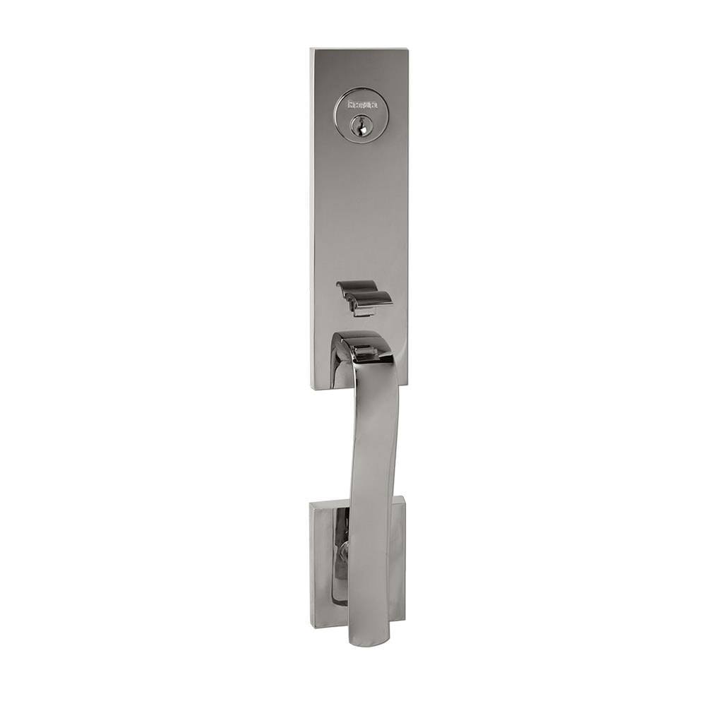 Chrome Single-Cylinder Deadbolt Entry Door Handleset U1957
