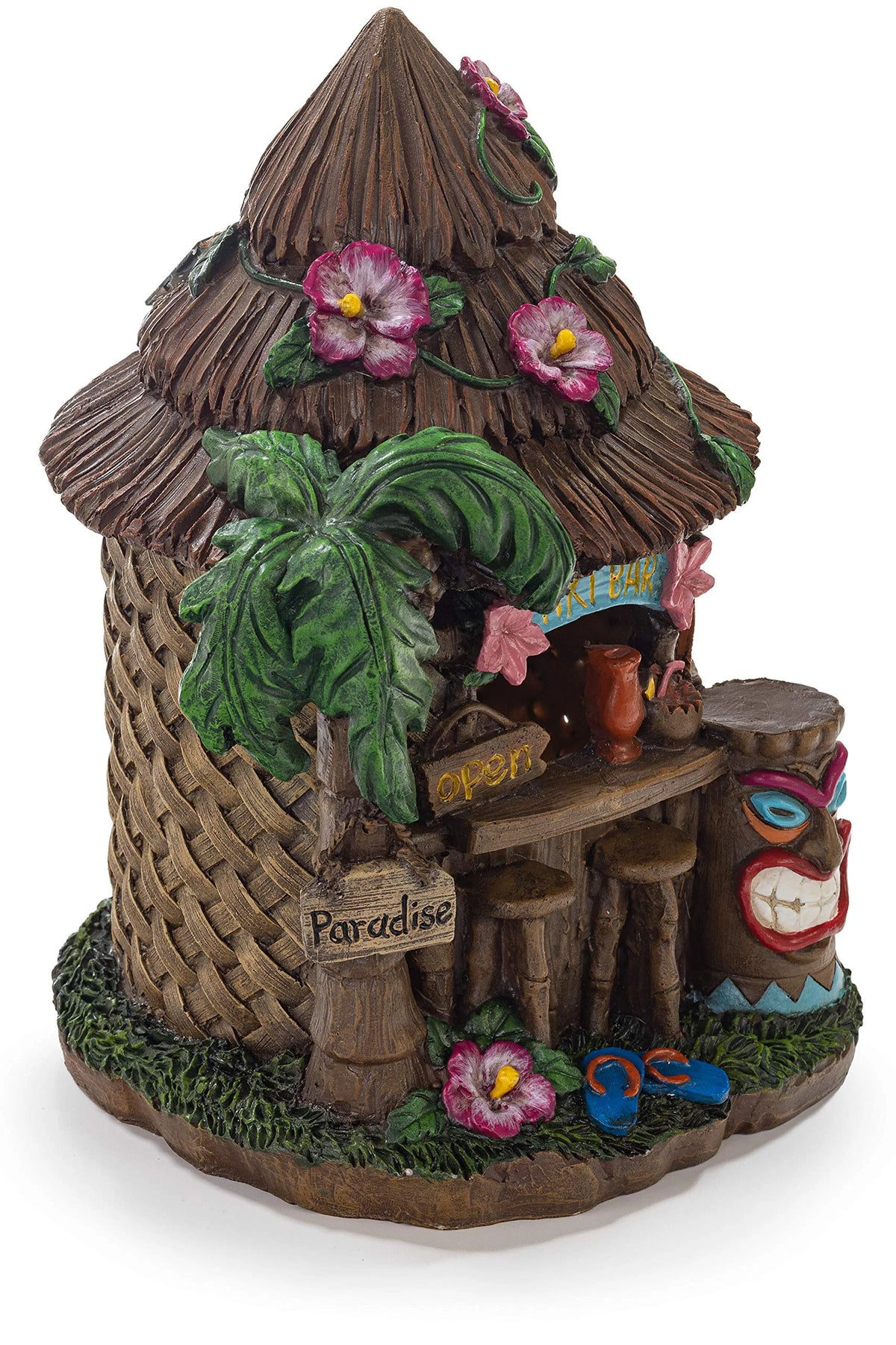 Tiki Hut Solar Powered LED Outdoor Decor O27039