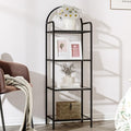 6 Tier Tempered Glass Steel Frame Bookcase X161626