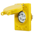 Watertight Locking Receptacle, 30, Yellow T67372