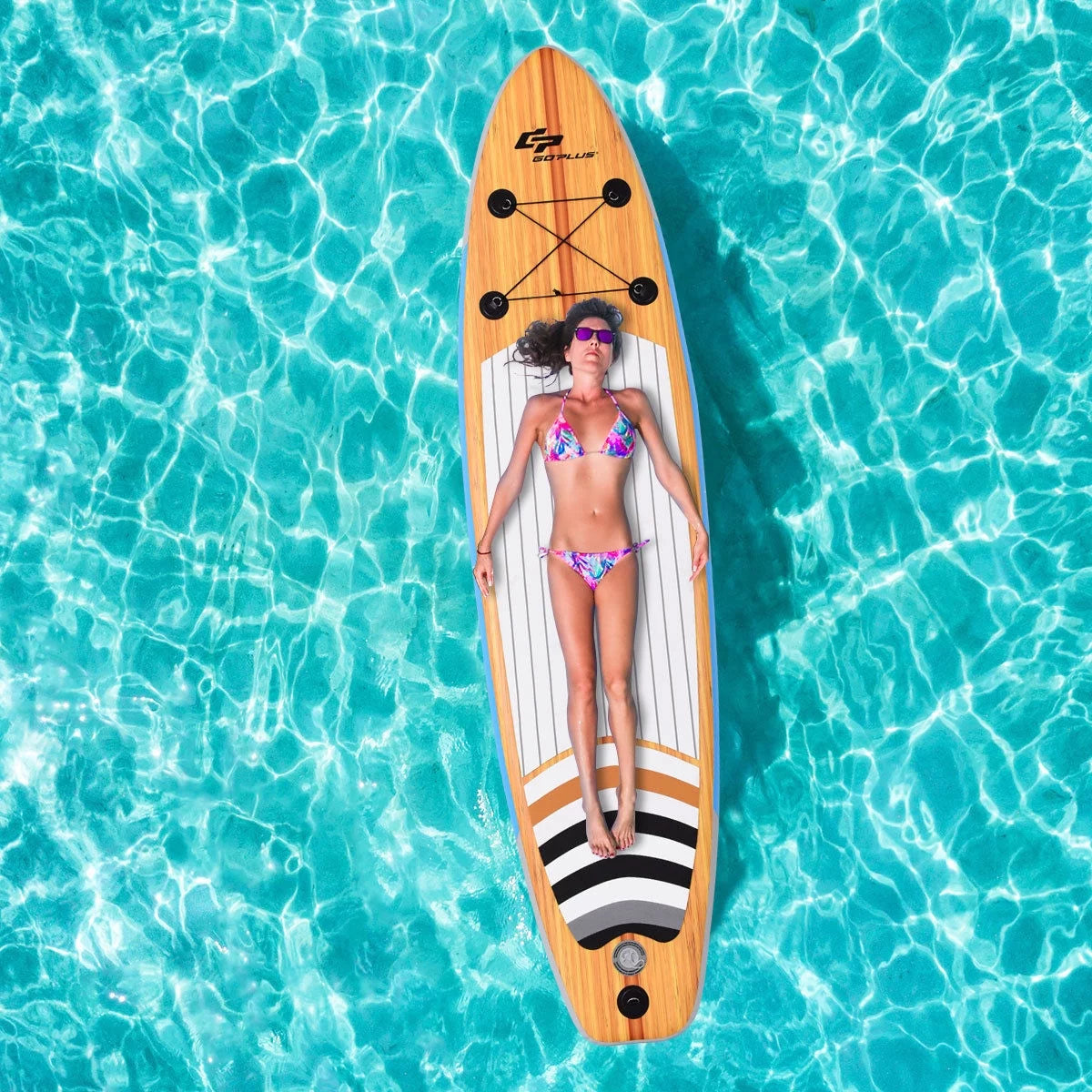10' Inflatable Stand up Paddle Board with Bag Paddle Fin M6739