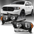 2011-2013 Dodge Durango Black Bezel Headlights Replacement Z6732