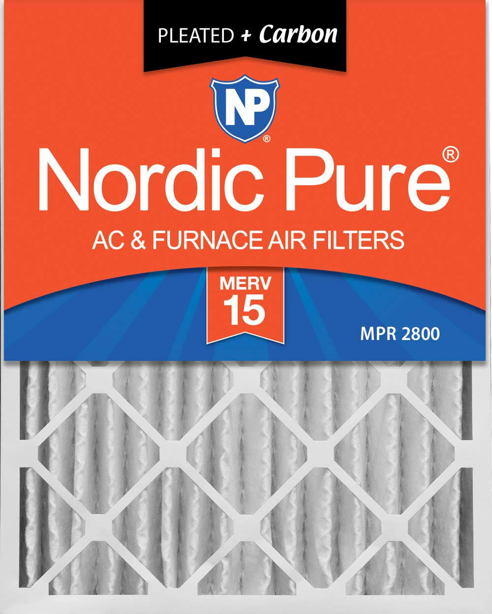 16x20x4 MERV 15 Pleated Carbon Air Filters 1 Pack S63448