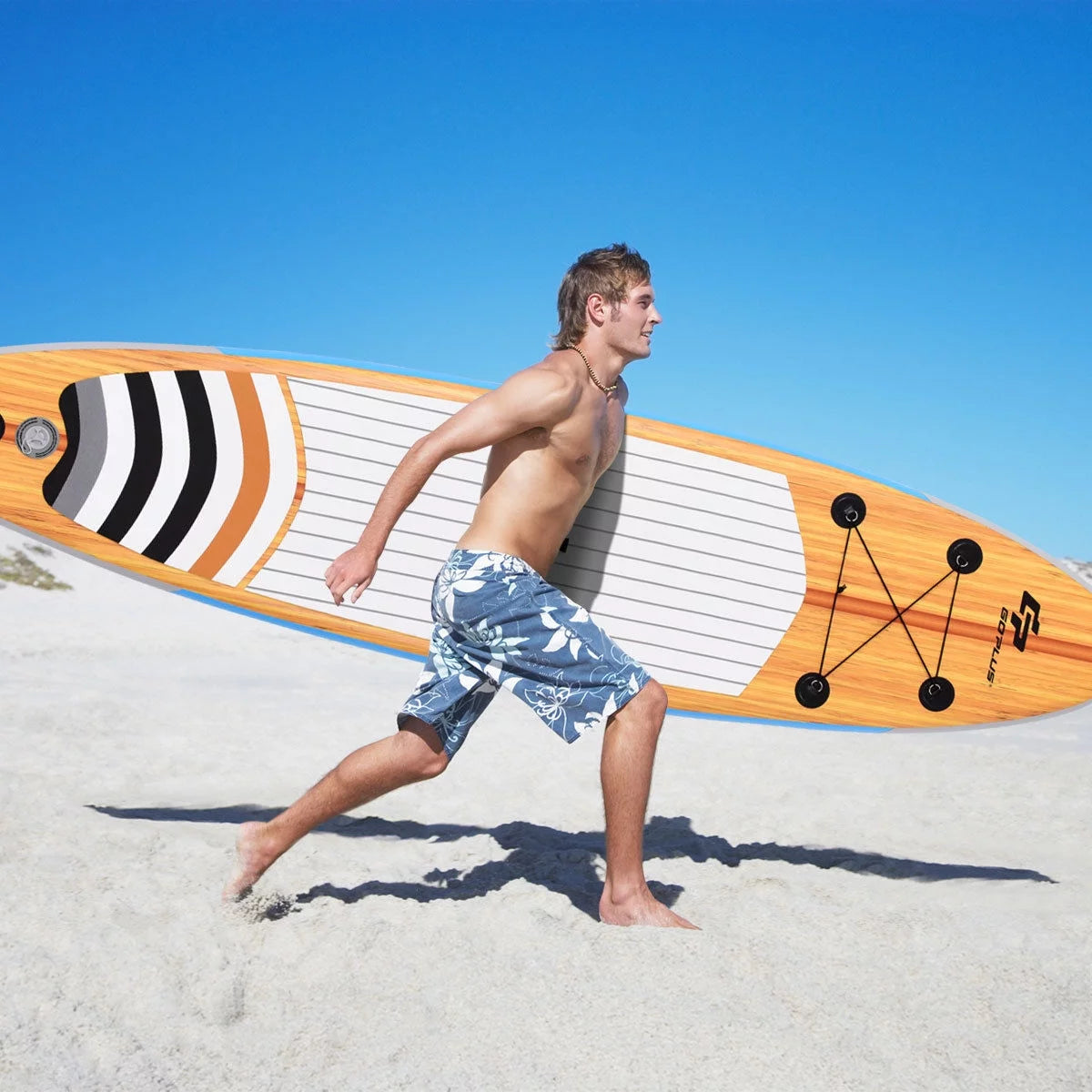 10' Inflatable Stand up Paddle Board with Bag Paddle Fin M6739