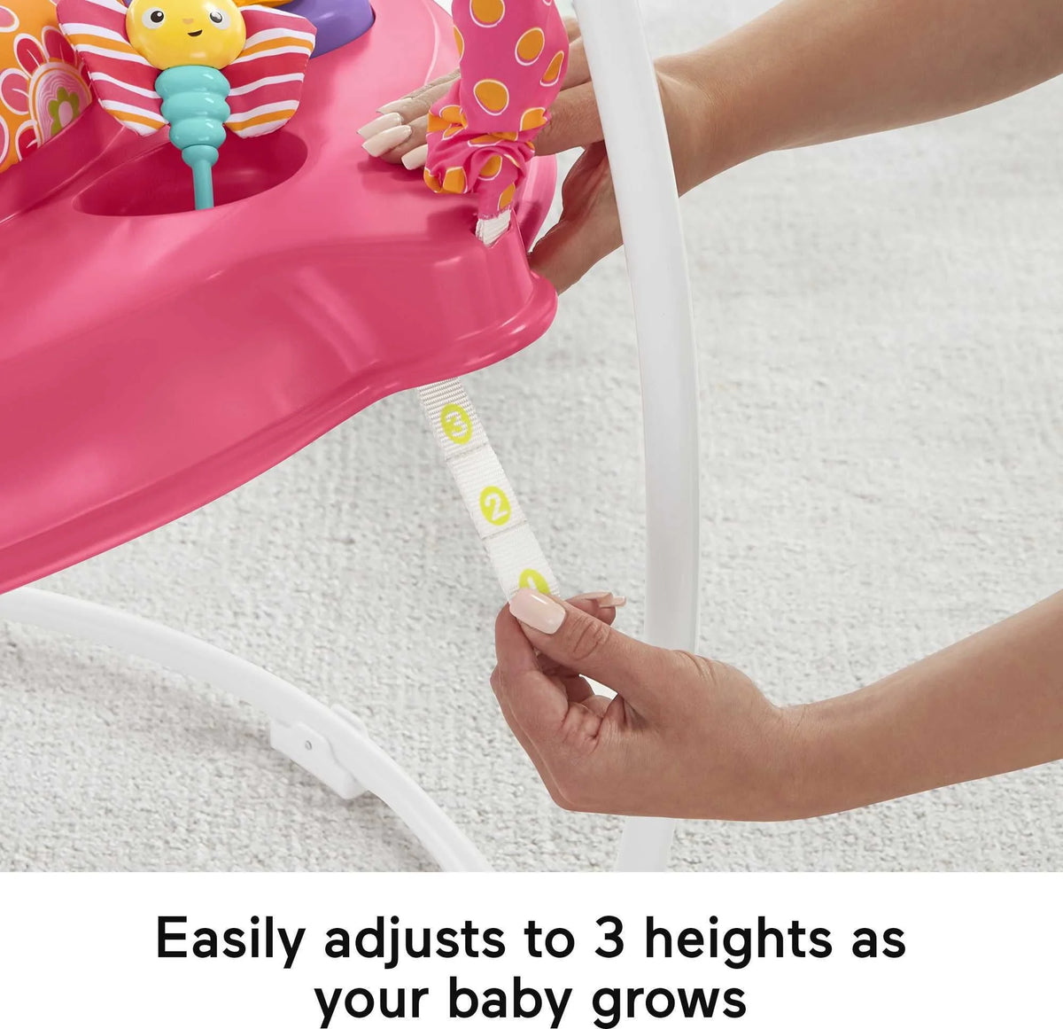 Pink Baby Bouncer Activity Center with Music and Lights L798028