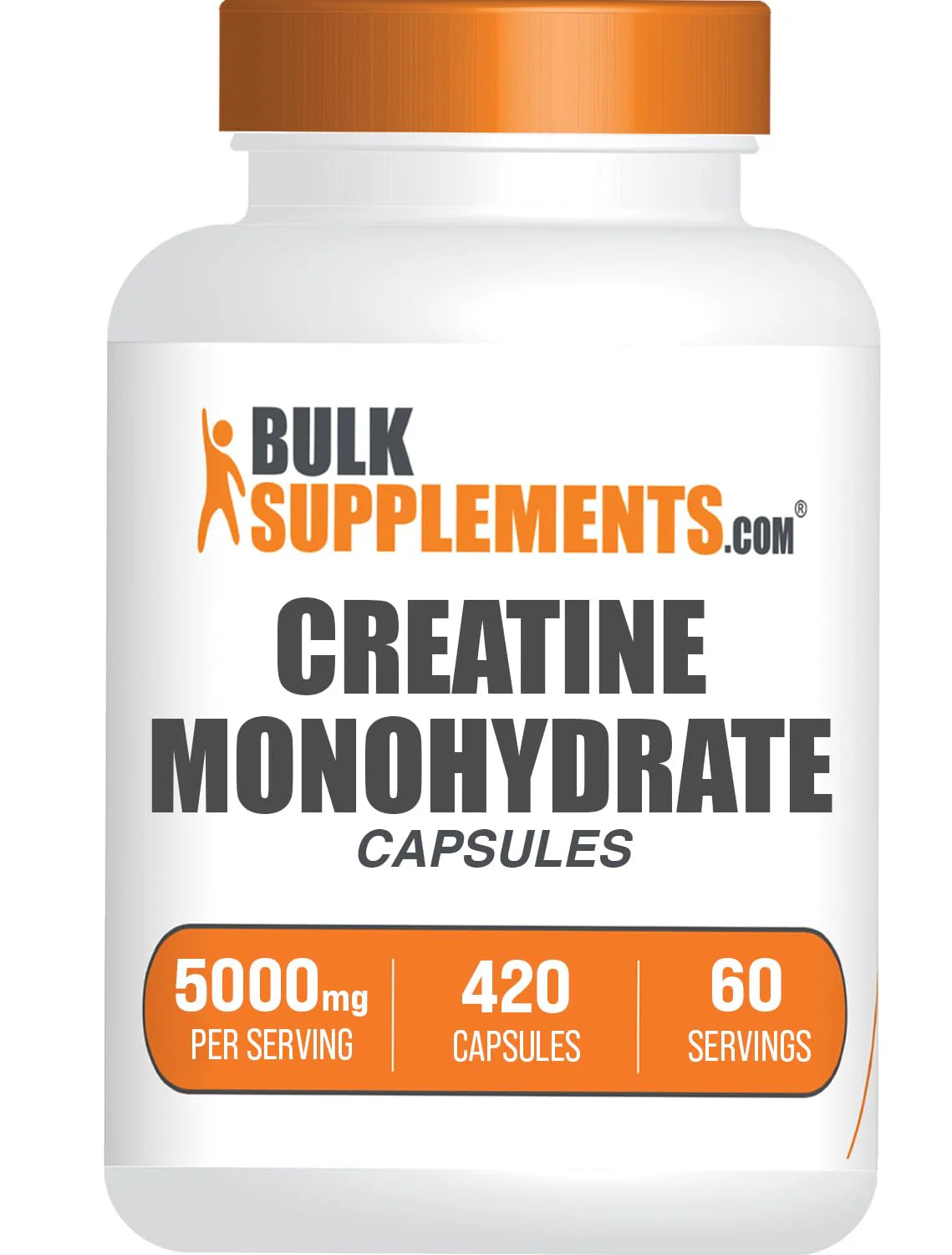 Micronized Creatine Monohydrate 5000mg Gluten Free 420 Capsules F372