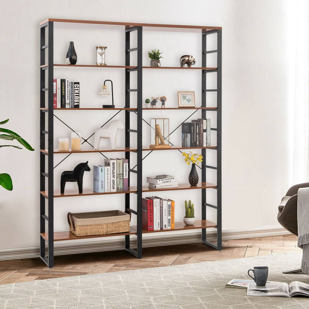 6-Shelf Bookcase Metal Storage Shelf D195887