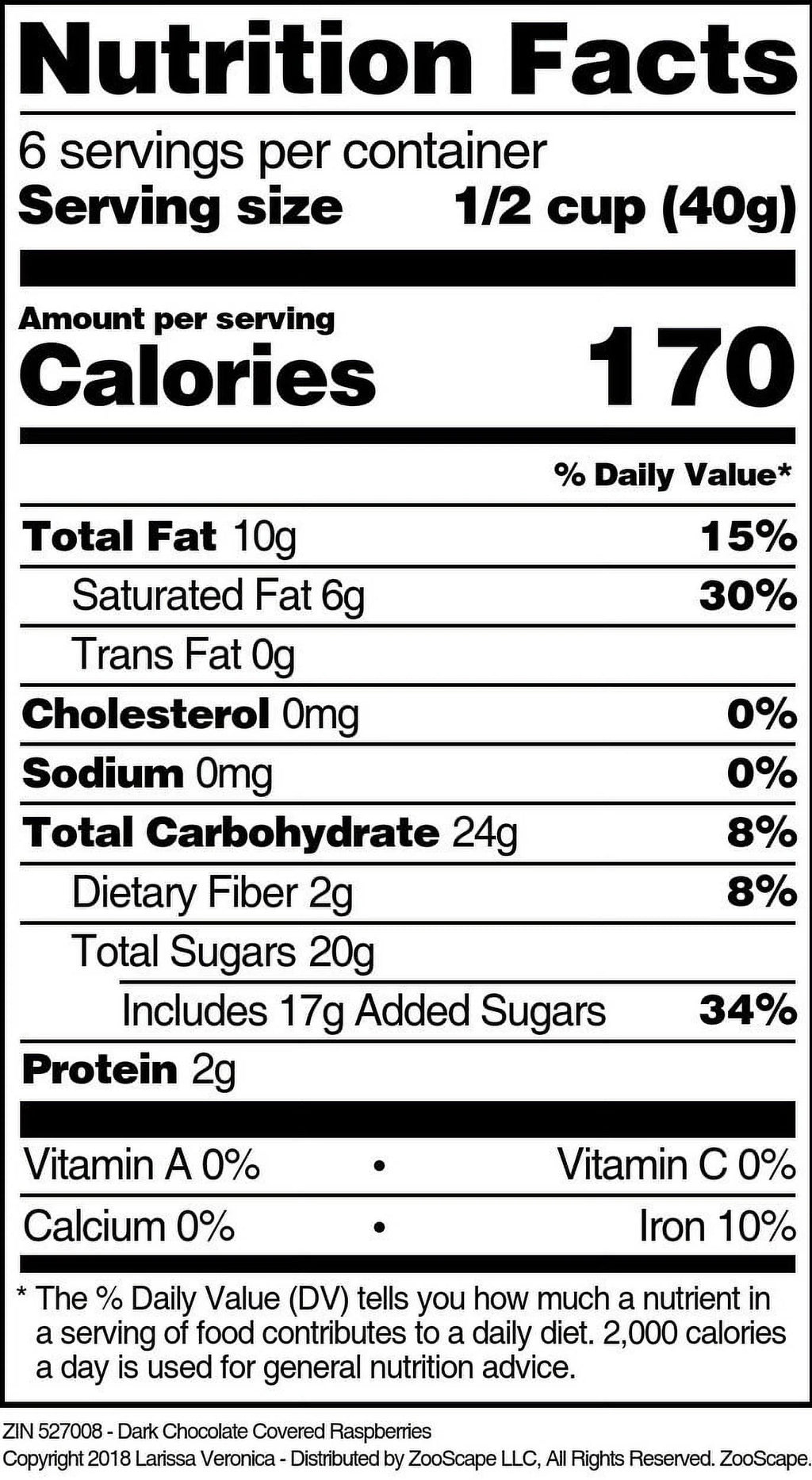 Dark Chocolate Covered Raspberries 8 oz H3762