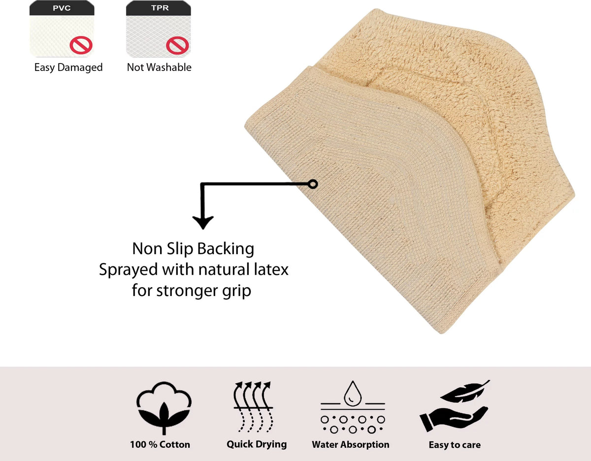 100% Cotton Tufted Non-Slip Bath Rug 24" x 40" J2049