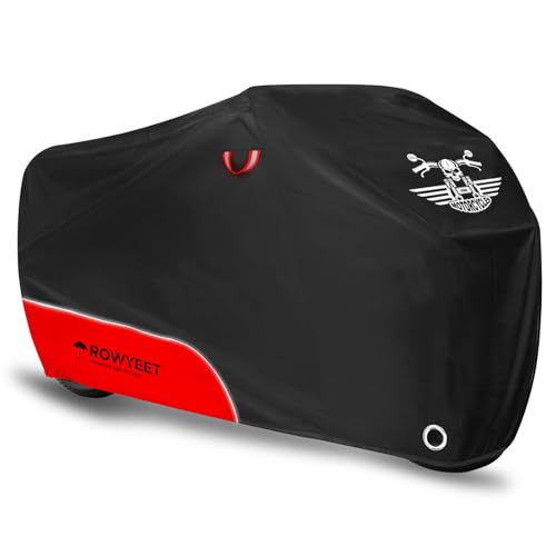 Waterproof Motorcycle Cover with Lock-Holes, Storage Bag & Night Reflective Design C368