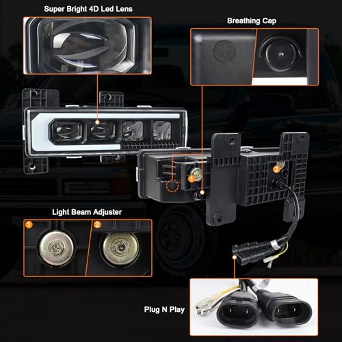 LED Headlight Assembly with DRL Turn Signal B1740