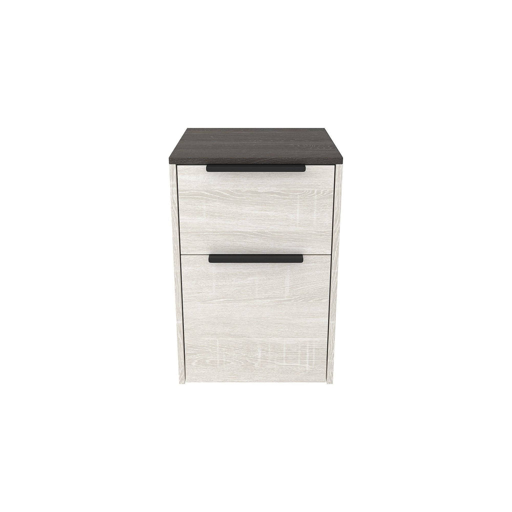 White and Brown File Cabinet R241