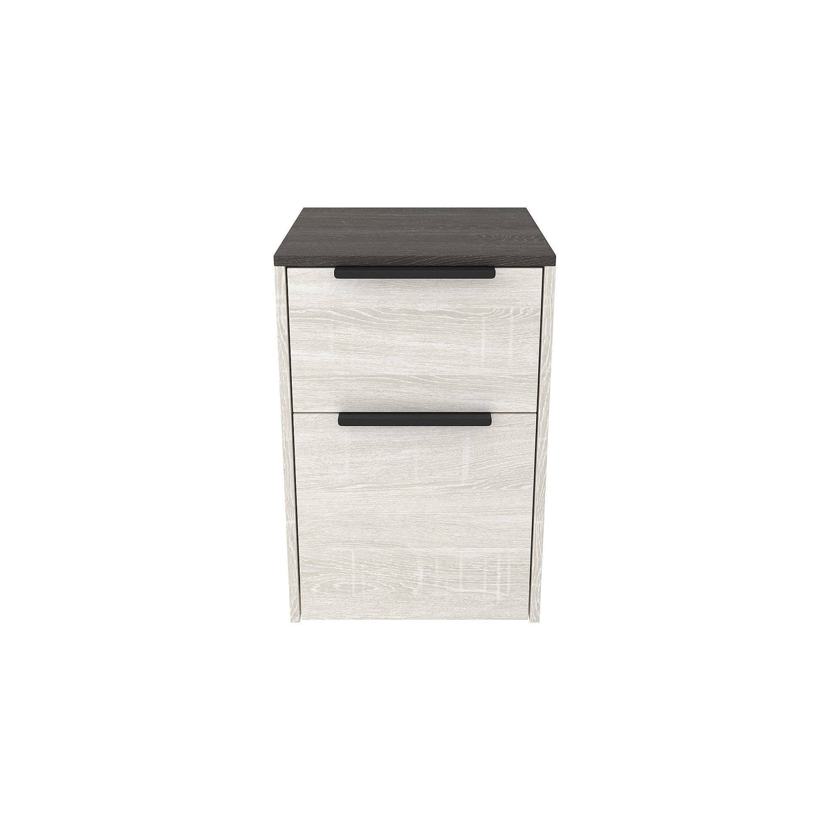 White and Brown File Cabinet R241