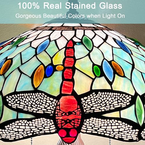 Tiffany Stained Glass Table Lamp 2-Light 16x16x24 Inches Z50546