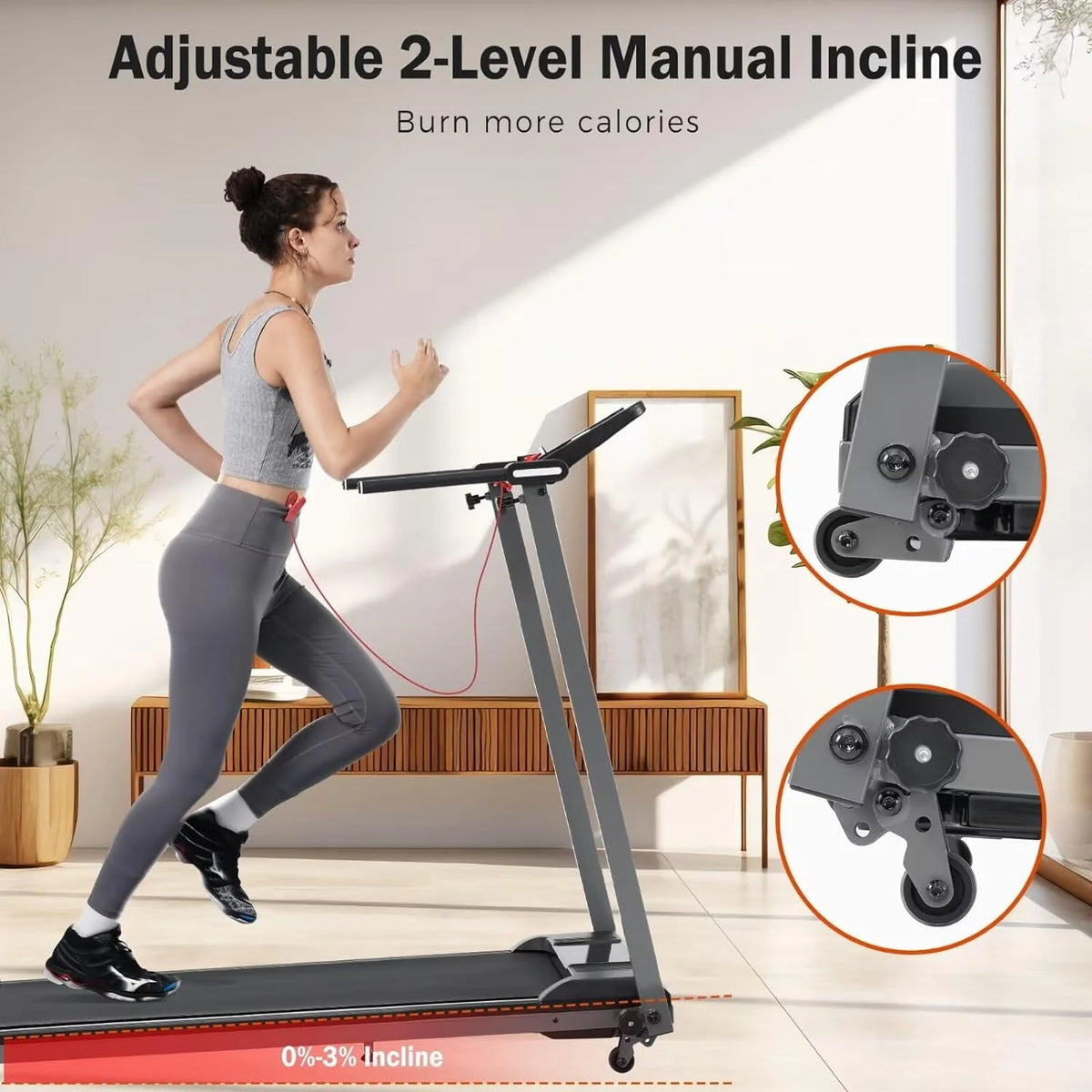Folding Electric Treadmill with Bluetooth Speaker N327