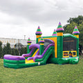 Inflatable Bounce House with Dual Water Slides and Pool with Blower F753858