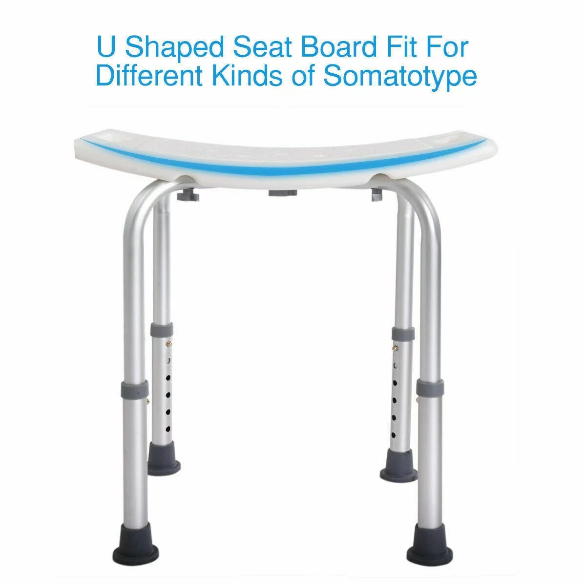 White 6 Adjustable Height Bath Shower Chair F90753