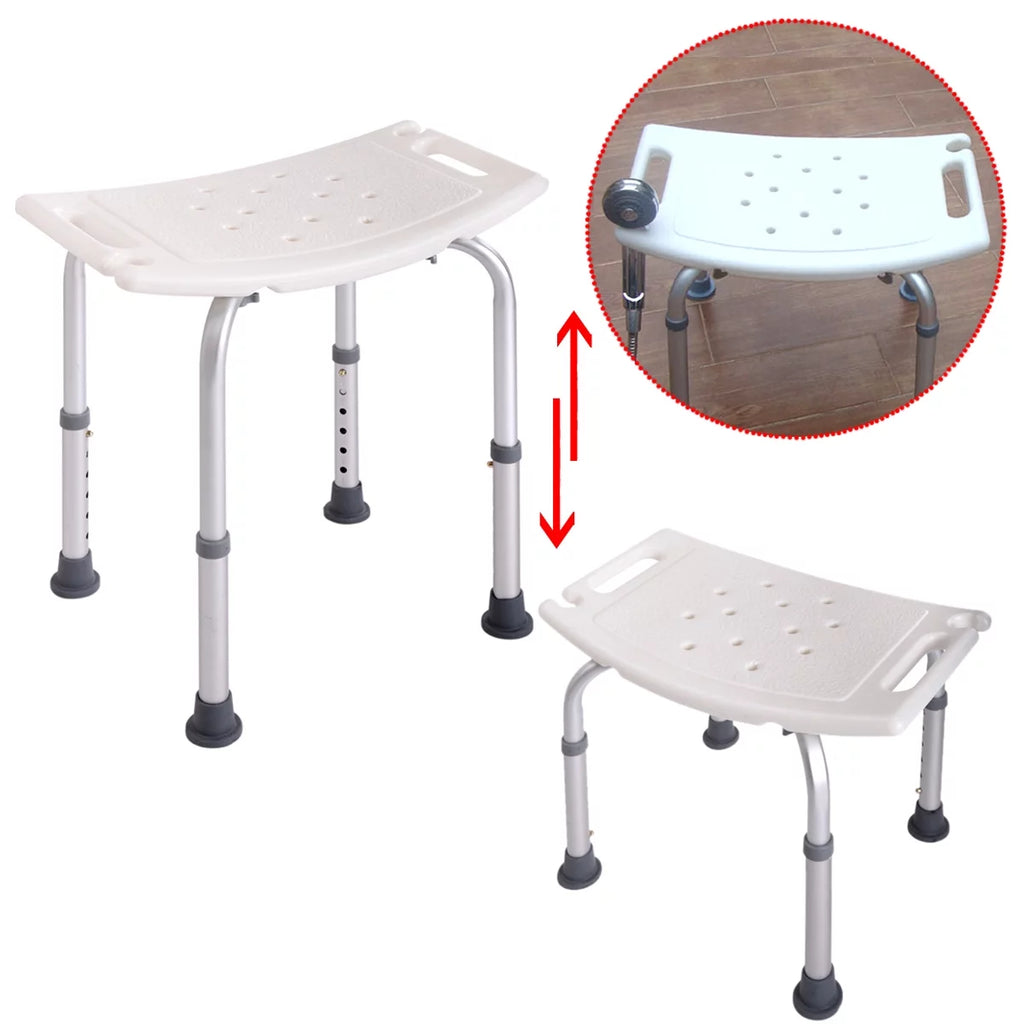 White 6 Adjustable Height Bath Shower Chair F90753