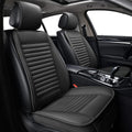 Black Leather Car Seat Covers W68505