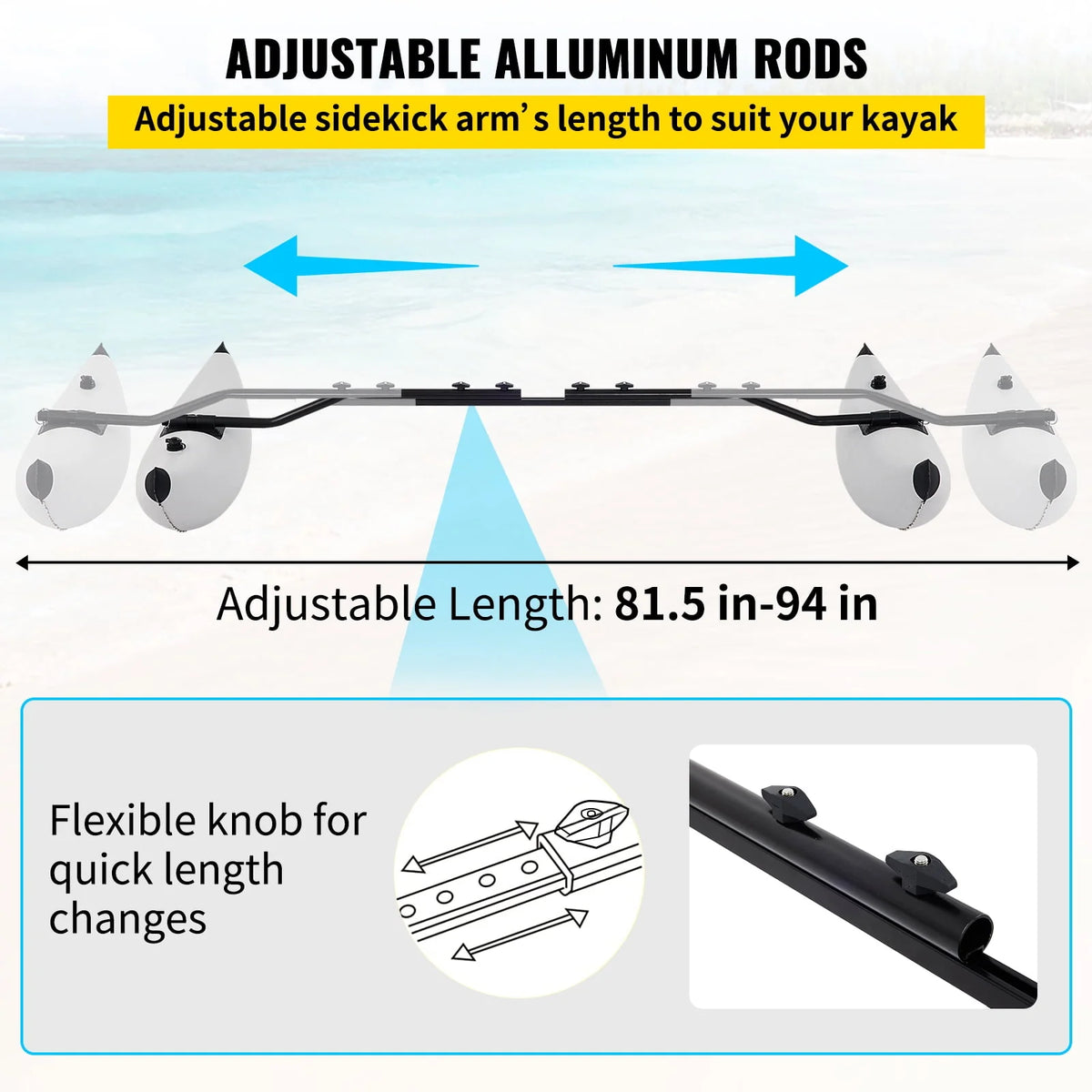 2 pcs PVC Inflatable Kayak Stabilizer C65338