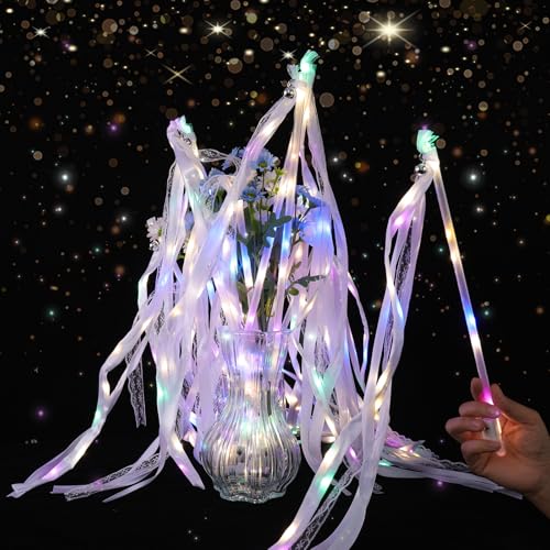 Light up Wedding Wands with Ribbons & Bells P3053