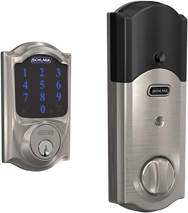 Bright Brass Smart Deadbolt With Alarm D2769